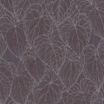 Daniel Hechter Botanical Leaf Purple/Grey Metallic Wallpaper - 78128-5