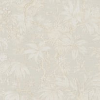 As Creation Tropical Outline Cream/White Metallic Wallpaper - 79047-1
