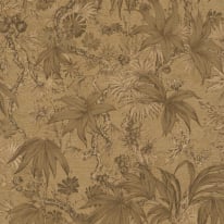 As Creation Tropical Outline Brown/Gold Metallic Wallpaper - 79047-2