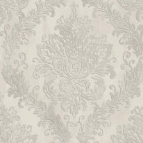 AS Creation Ornate Damask Grey/Silver Metallic Wallpaper - 79049-4
