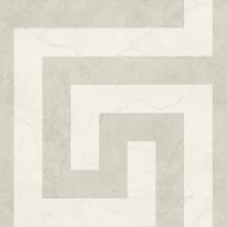 Flat swatch of Versace Greek in grey showing the detailed non-woven substrate surface.