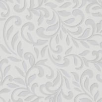 Galerie Olio Abstract Leaf Grey/Pearl Metallic Wallpaper - 82384