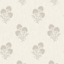Belgravia Decor Carlotta Flower Motif Beige/Cream Metallic Wallpaper - 9029