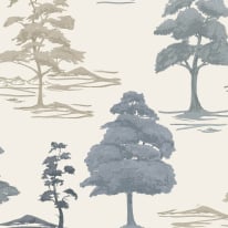 Belgravia Decor Carlotta Tree Blue Wallpaper - 9036