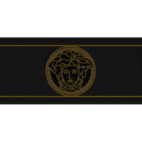 Versace Greek Key Black/Gold Wallpaper Border - 93522-4
