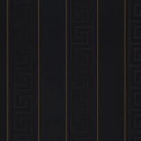 Versace Greek Key Stripe Black Wallpaper - 93524-4