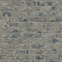 Galerie Industrial Effect Brick Blue/Brown Wallpaper - 94271