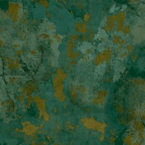Galerie Italian Distressed Texture Green/Gold Metallic Wallpaper - 9785