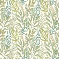 Hoopla Walls Verdant Leaves Sage/Willow Wallpaper - HWA1389W