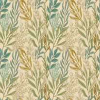 Hoopla Walls Verdant Leaves Vintage Ochre Wallpaper - HWA1390W