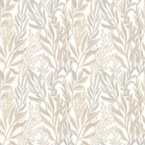 Hoopla Walls Verdant Leaves Parchment Wallpaper - HWA1394W
