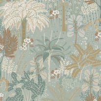 Grandeco Asperia Louan Tropical Teal Multi Wallpaper - A54802