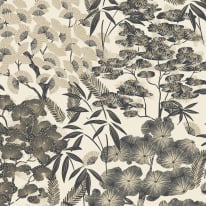 Grandeco Ciara Hisae Floral Beige/Black Wallpaper - A63001