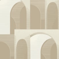 Grandeco Ciara Ada Geometric Natural/Cream Wallpaper - A63302