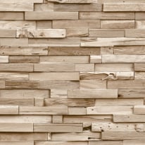 Grandeco Ciara Colorado Wood Slat Effect Natural Wallpaper - A64002