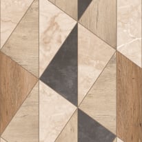 Grandeco Vigo Geometric Brown Metallic Wallpaper - A65103