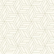 Grandeco Omaru Cobra Geometric White/Gold Metallic Wallpaper - A67301