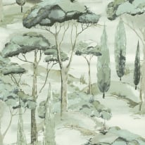 Grandeco Canopy View Trees Green Wallpaper - A69202