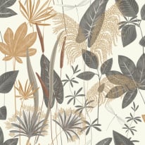 Grandeco Loma Floral Grey Wallpaper - A70701
