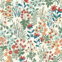 Grandeco Agnala Floral Blue Multi Wallpaper - A70902