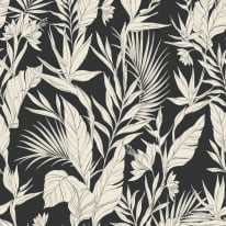Grandeco Omaru Lucia Forest Black Metallic Wallpaper - A71103