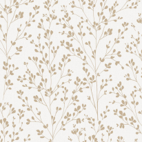 Grandeco Omaru Calluna Leaf Motif Gold Metallic Wallpaper - A71401