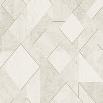 Grandeco Omaru Morena Geometric White/Cream Glitter Wallpaper - A72001