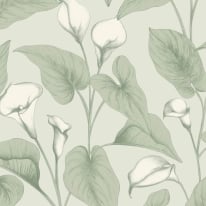 A flat swatch image of the A83601 green pattern.