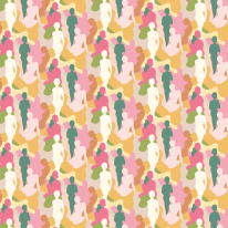 Ohpopsi Silhouette Emerald/Peach Wallpaper - ABS50111W