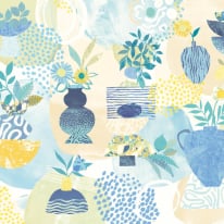 Ohpopsi Abstract Fusion Peacock Mix Wall Mural - ABS50136M