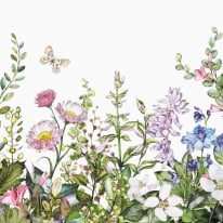 Anaglypta Wall-art Summer Flowers Wall Mural - 5440-8