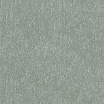 Flat material sample of the AS Creation Hygge 3 79095-2 design showing the green ground and silver metallic line details.