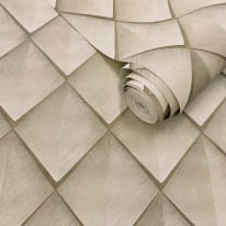 Belmont House Mojo Geometric Cream Metallic Wallpaper - BH31