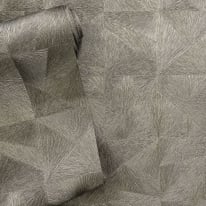 Belmont House Ziggy Abstract Sepia Brown Metallic Wallpaper - BH42