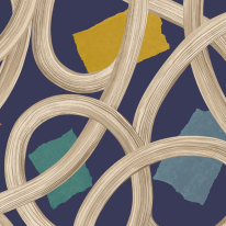 Ohpopsi Twisted Geometric Denim Wallpaper - CEP50129W