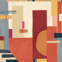 Ohpopsi Abstract Blocs Paprika Wallpaper - CEP50130W