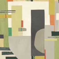 Ohpopsi Abstract Blocs Sage/Amber Wallpaper - CEP50132W