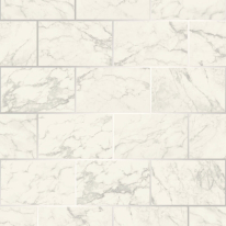 Crown Metro Brick Marble Effect Silver Metallic Wallpaper - M1509