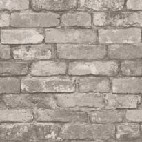 Fine Decor Distinctive Rustic Brick Silver/Grey Wallpaper - FD31286