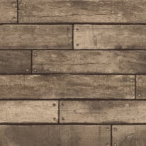 Fine Decor Distinctive Wooden Plank Effect Brown Wallpaper - FD31289