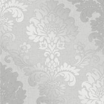 Fine Decor Quartz Damask Silver Glitter Wallpaper - FD41965