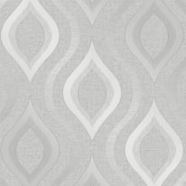 Fine Decor Quartz Geo Silver Glitter Wallpaper - FD41968