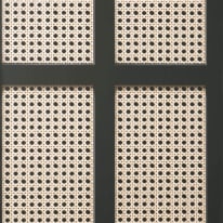 Fine Decor Cane Panel Black Wallpaper - FD42998