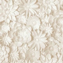 Fine Decor Dimensions 3D Effect Floral Natural Wallpaper - FD43604