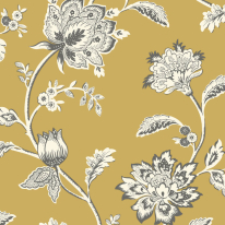 Fine Decor Juliette Floral Ochre Wallpaper - FD43450