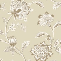 Fine Decor Juliette Floral Natural Wallpaper - FD43452