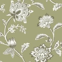 Fine Decor Juliette Floral Sage Wallpaper - FD43454