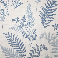 Fine Decor Fern Leaf Blue Wallpaper - FD43767