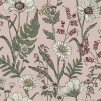 Blush Wild Meadow 43883 swatch showing soft pink and white tones.