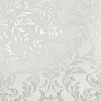 Fine Decor Azara Damask Light Grey Metallic Wallpaper - FD43988
